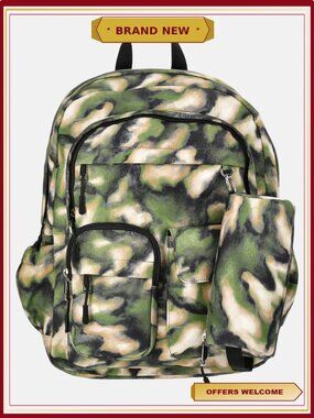 Tween Cargo Backpack with Pouch - Utility Street Style Bookbag